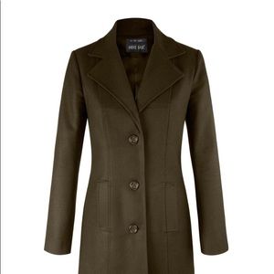 Designer Andre Badi Olive Wool Coat XXS NWT